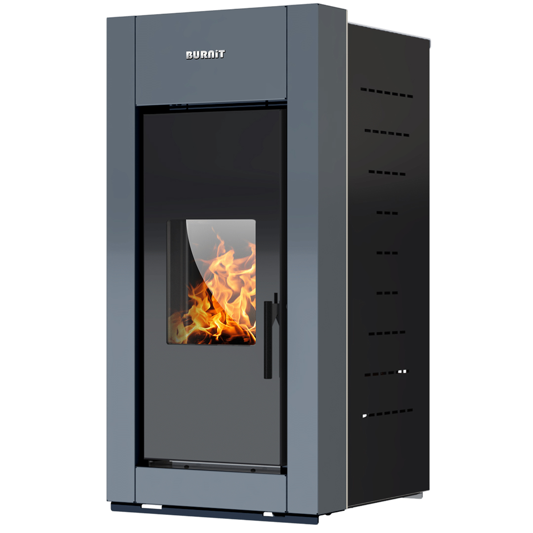 Pellet stove BURNiT Trend 11kW, gray – Burnit 11.100.100.0159